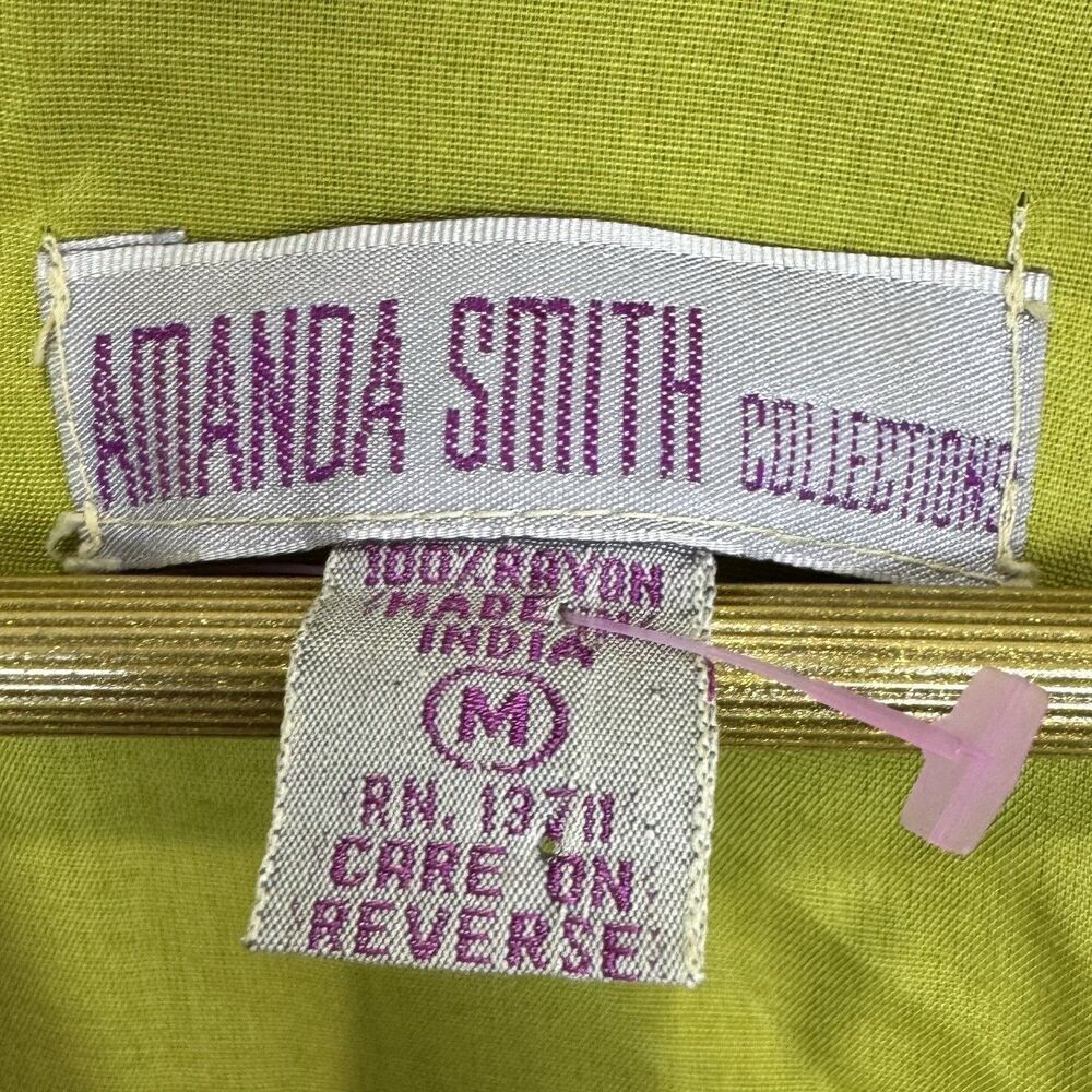 Amanda Smith Patchwork Satin Blazer Jacket Size M… - image 7